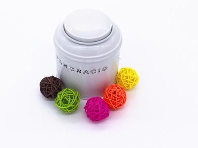 China Metallzinnblech-runder Kaffee-Tee-Zinn-Kasten mit Drucken für das Kanister-Verpacken zu verkaufen