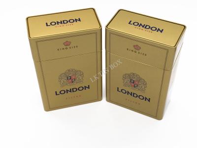 China London Preminum Cigarette Tin Can Custom Logo Printed For 10 Pack OEM / ODM for sale