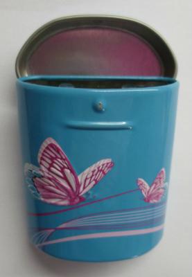 China Natal Soap Cosméticos Embalagem Oval Tin Box com a impressão e gravação em relevo à venda