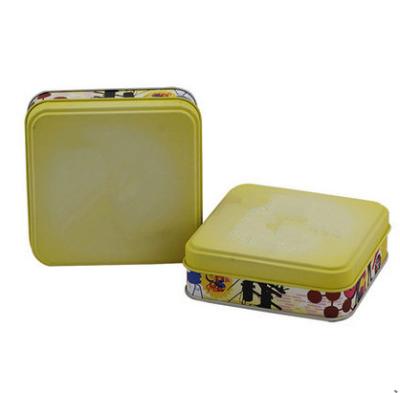 China Logo Print 94mm Small Square Tin Box / Tin Containers For Holiday Collection for sale