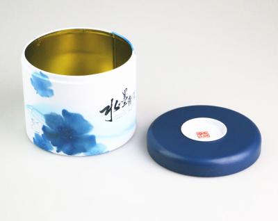 China Envases redondos del té de los contenedores de almacenamiento del té de los envases de la lata del té de D100mm para el té flojo en venta