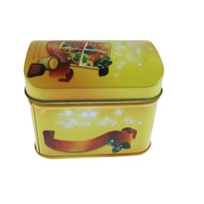 Chine Boîte de bidon de biscuit en métal de boîte de bidon de trésor de rectangle avec la boîte de bidon de biscuit de Walmart de couvercle à vendre
