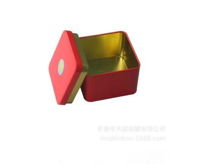 China Square Gift Tin Boxes For Tea Caddy Containers With Lid Headphone Box for sale