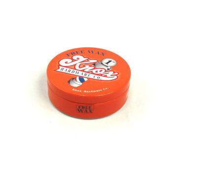 China Small Cosmetic Metal Round Tin Box Tin Can For Car Wax Shoe Wax Packaging for sale