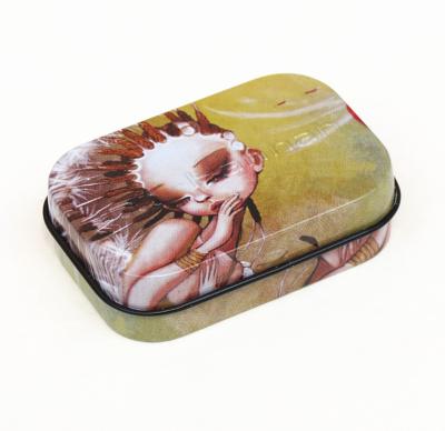 China Customer hinged lid Rectangular Tin Box Gift Chocolate / Biscuit Cookie Candy for sale