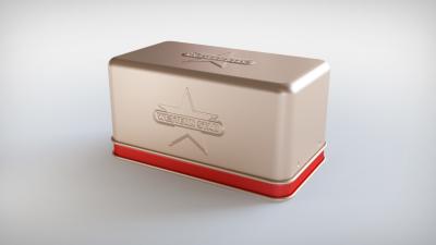 Chine FDA BV a gravé la boîte en refief rectangulaire de bidon de cigarette avec le logo adapté aux besoins du client à vendre