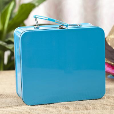 China Rectangular Lunch Box Tinplate Metal Storage Packaging PMS offset printing for sale