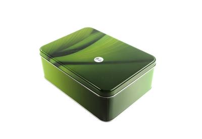 China Rectangle Metal Gift Tin Box Rolled out edge For Christmas Holiday for sale
