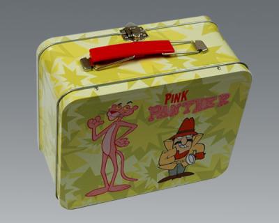 China Beautiful Rectangular Tin Box , Kids Lunch Boxes Eco - Friendly Recycled Tinplate for sale