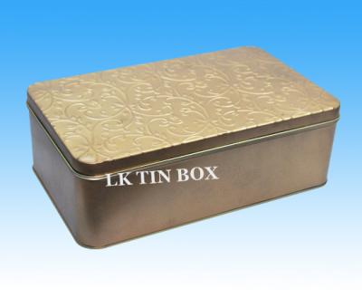China Caja rectangular que empaqueta para los juguetes, caja de la lata del pequeño metal vacío del rectángulo del metal en venta