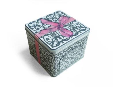 China Promotional Gift Metal Square Tin Box For Cookie And Biscuit Cake Storage for sale