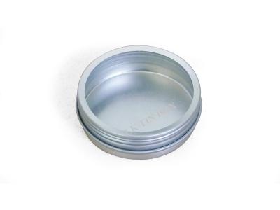 China Plain Silver Small Metal Containers Round Tin Box With Screw Lid D 70 x 23mm for sale