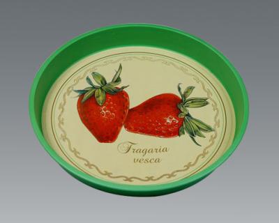 China Customized Gavanlized Tinplate Round Tin Tray With Printing for sale
