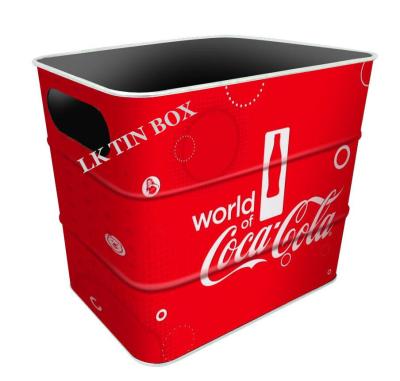 China Carslberg Coca Cola Beer Coke Tin Ice Bucket With Printing And Embossing for sale