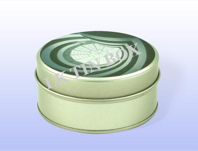 China Printed Gift Tin Can For Watch Soap Washing Powder Storage , Window Round Tin Cans for sale
