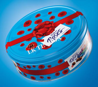 China Holiday Cookie Tin Box / Empty Cookie Tins / Cookie Storage Tins With Window for sale