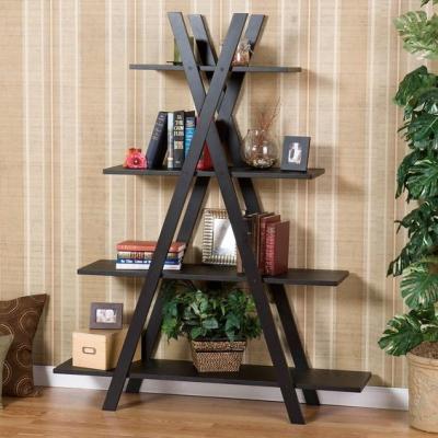 China Minimalism Modern Shop Display Fixtures Bookshelf Display Stand With MDF Wood Layer for sale
