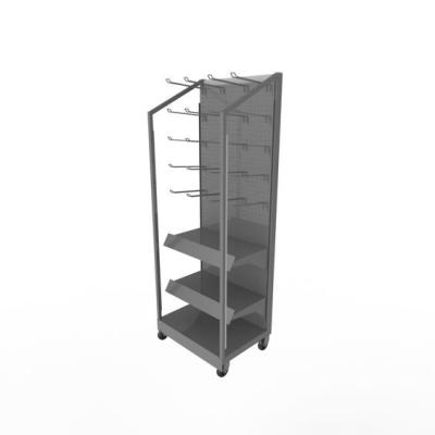 China Full Size Retail Store Display Fixtures , Free Standing Display Racks With Wheels for sale
