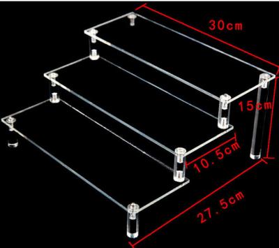 China Desktop suportes de exposição acrílicos da joia de 3 camadas, cremalheira de exposição acrílica lustrada à venda