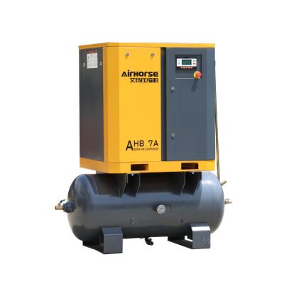 China 7.5HP Belt drive Oil-injected screw air compressor with 300 liter Receiver 7-10bar for sale