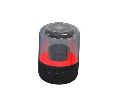 China Outdoor Portable Speaker Phone Function Flashlight RGB Wireless Dustproof Loudspeaker Outdoor Colorful RGB Desktop Audio Loudspeaker RGB for sale