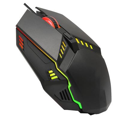 China Game Wired Game Mechanical Gaming Mouse RGB Luminous Gaming Six Button Mechanical Wired Mice à venda