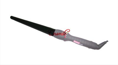 China ￠12MM x ￠25MM LCD Cone Tapered Curling Wand for Short Hair Portable , Titanium Plate for sale