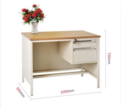 中国 Knock Down Structure Office Table Desk With 25mm Wooden Desktop 販売のため