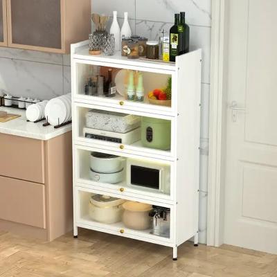 China Adjustable Kitchen Metal Storage Cabinet For Dining Room en venta