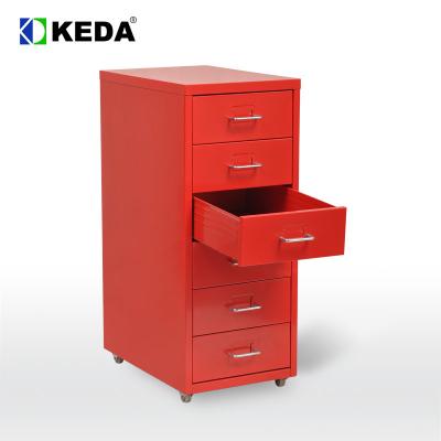China Red 1mm 35Kgs Loading Capacity Office Filing Cabinet for sale