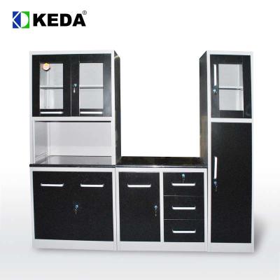 China 89 quilogramas de armários de cozinha pretos altos de 192cm à venda