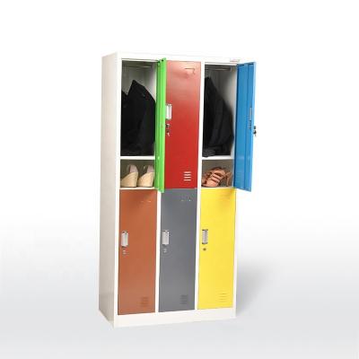 China 1850mm Height 900mm Width 6 Compartment Steel Locker for sale