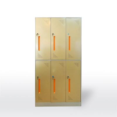 China Flat Packing 0.157 CBM W900mm Metal Staff Lockers for sale