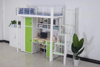 China KD School Dormitory 1800mm Height Bunk Bed With Desk for sale