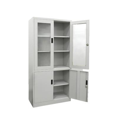 China Iron Cupboard 2 Door Metal File Cabinet Acid washed Surface for sale