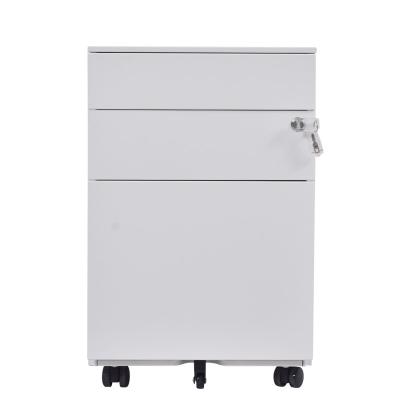 China Modern Movable Office Storage Steel Mobile Pedestal 3 Drawers Metal Box Cabinet for sale