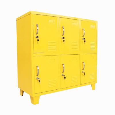 China Mini Small 6 Door Safety Steel Storage Locker With Lock Office Use for sale