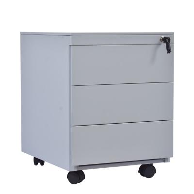 China Gray Lockable Three Drawers Steel Mobile Pedestal Cabinet Assembly Structure for sale