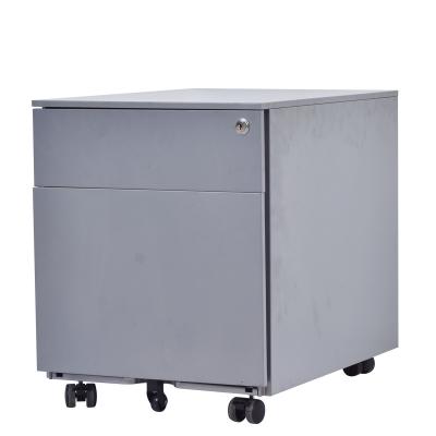 China Lockable 2 drawer mobile file cabinet Steel Pedestal With Suspension File Hanging Rails for sale