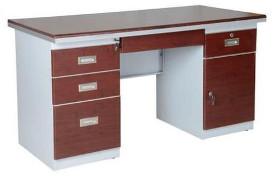 China 3 Drawers Steel Office Table Desk Metal Student Study Table With Locker Iron for sale