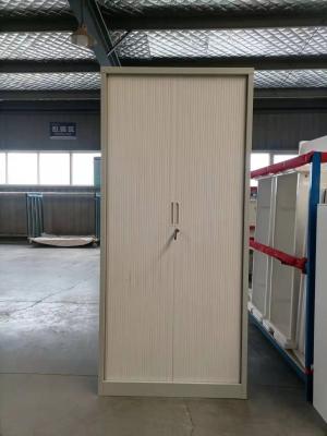 China Knocked Down Steel Roll Shutter Door Filing Cabinet Metal Office Furniture 1850H for sale