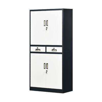 China Metal Office Steel Storage Cupboards With Middle Two Drawers for sale