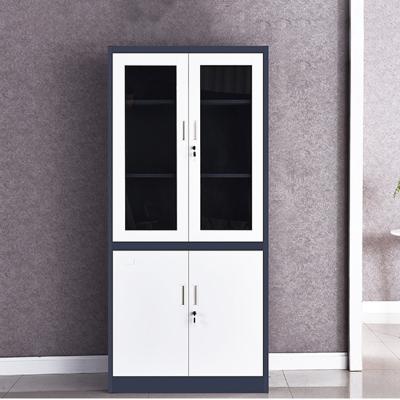 China Office Furniture Steel Cabinet Glass Door Storage File Cabinet for sale