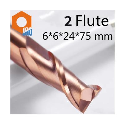China OEM End Milling Cutter Carbide Ball Nose Cutters 2 Flutes 6mm Diameter for sale
