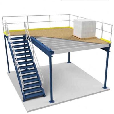 China Automatic Warehouse Mezzanine Rack Adjustable Metal Modular Steel Shelving System for sale