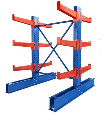 China Steel Cantilever Storage Rack Single And Double Sided Hardware Bracket for sale