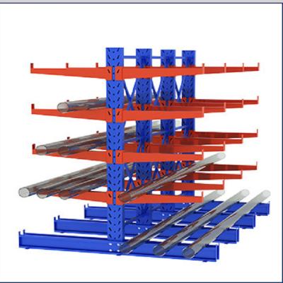 China Save Space Cantilever Storage Rack Corrosion Protection Telescopic Metal Shelf for sale