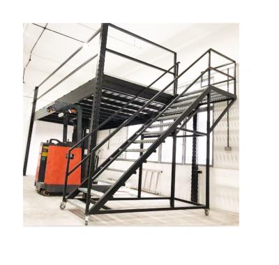 China Steel Mezzanine Floor Rack Attic Adjustable Multi Level Storage Shelving for sale