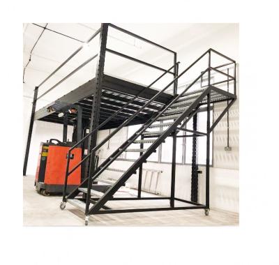 China Multi Level Steel Mezzanine Racks Metal Front For Industry Warehouse Storage for sale