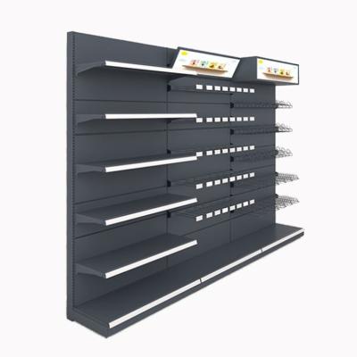 China Wholesale Metal Gondola Supermarket Furniture Store Display Fixtures Store Shelving And Displays for sale